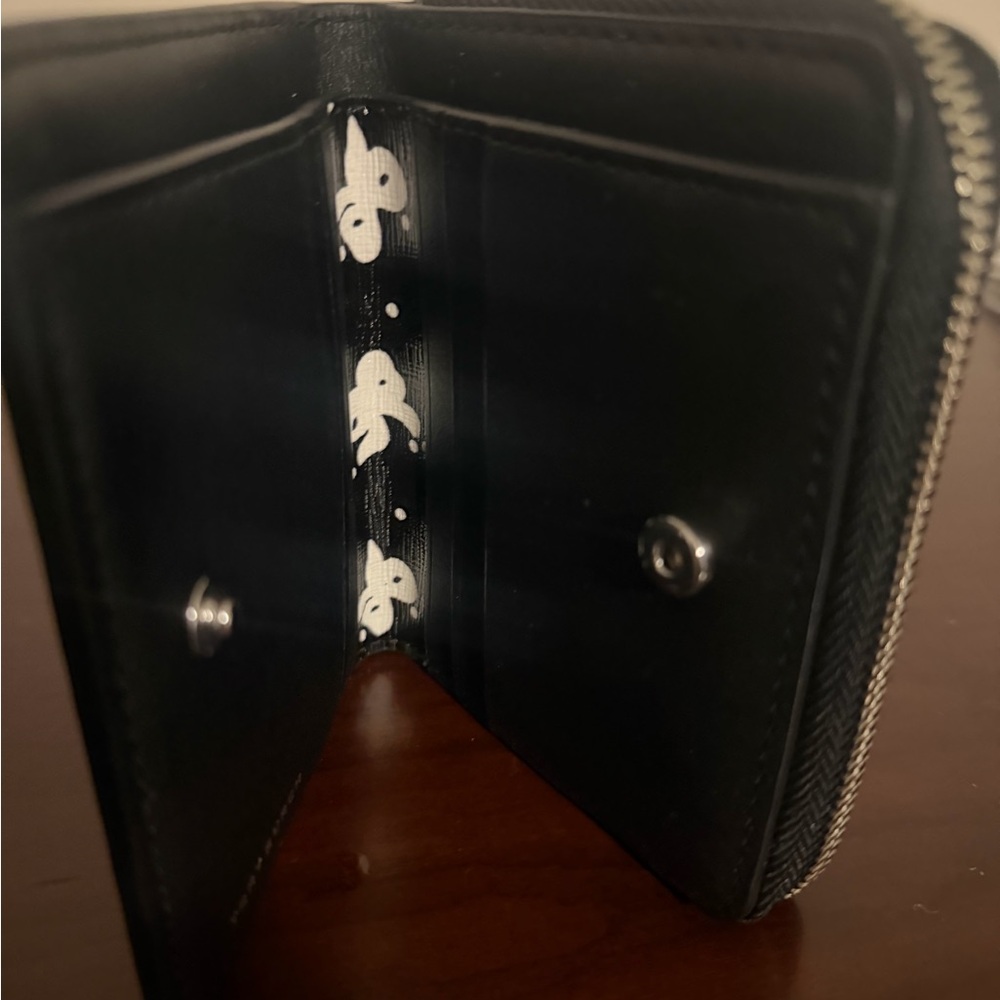Tory Burch Black and White Polka Dot Wallet - Picture 2 of 5